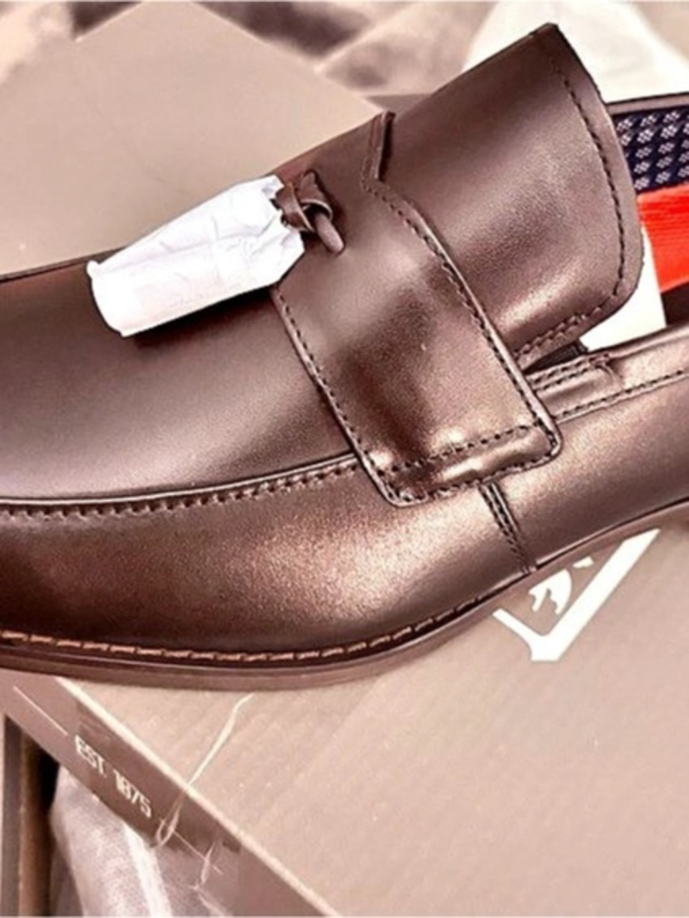 Stacy Adams Keeler Moc Toe Tassel Slip On Loafer Loafers Brown US 10 1/2 M